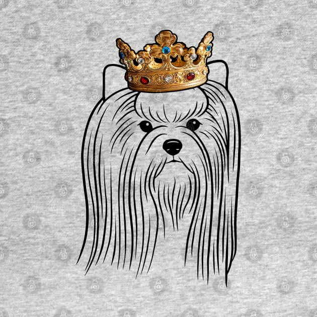 Biewer Terrier Dog King Queen Wearing Crown by millersye